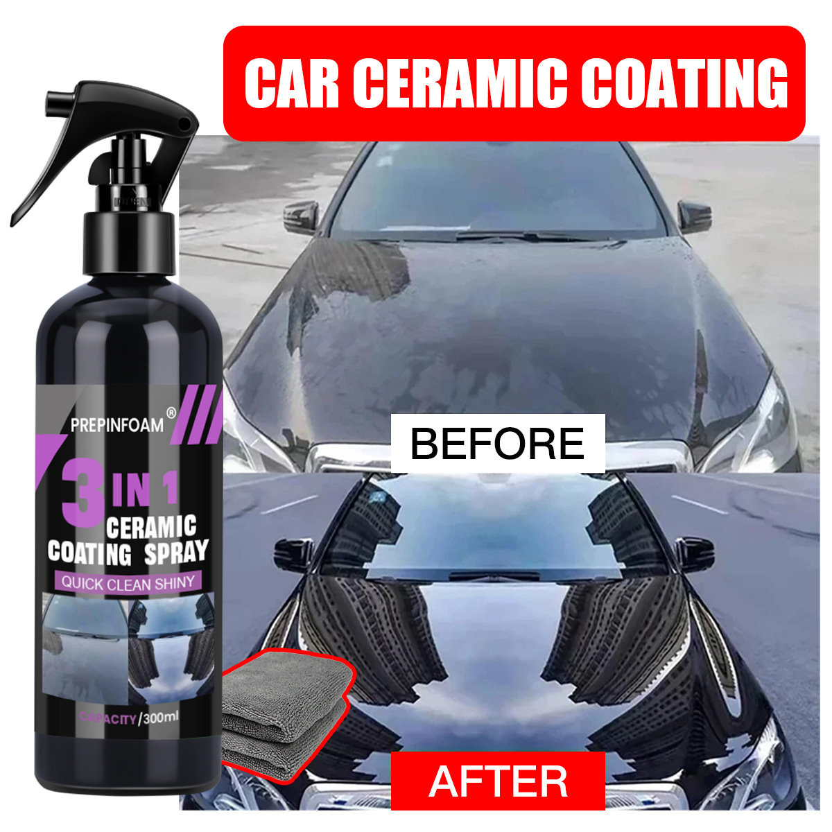 Car Wax Ceramic Coating - 빠른 얼룩 제거 자동차 스프레이 광택나는