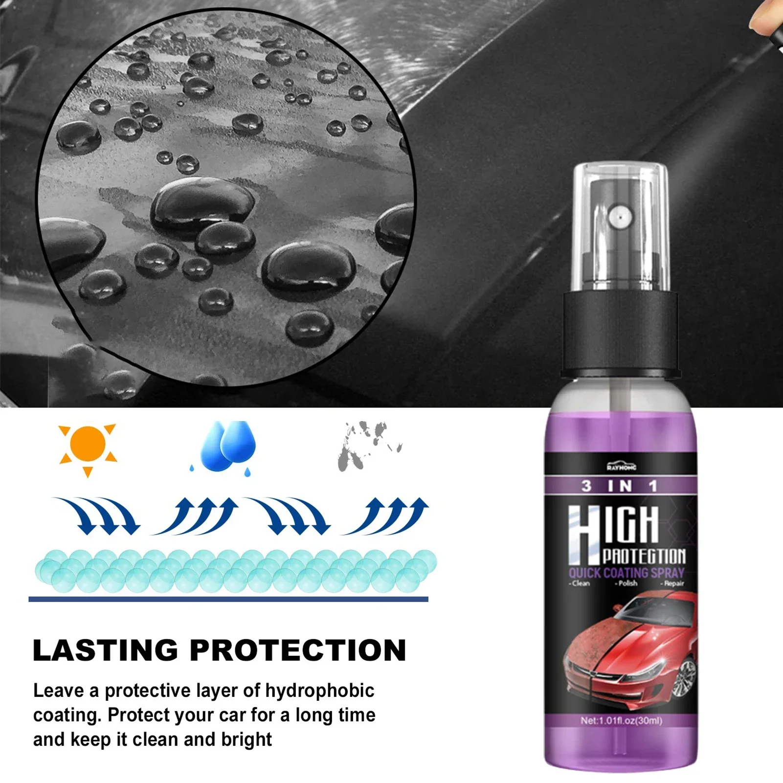 3 in 1 자동차 세라믹 액상 코팅 스프레이 나노 크 - Car Wax Ceramic Coating 리뷰 및 가격