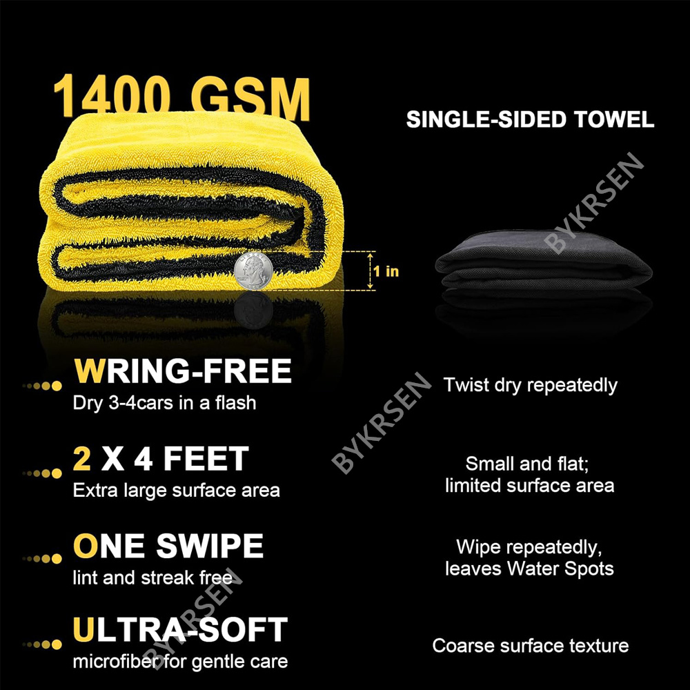 1400GSM 대형 마이크로화이버 세차 타월 초흡수 속 - Microfiber Towel Detailing 리뷰 및 가격